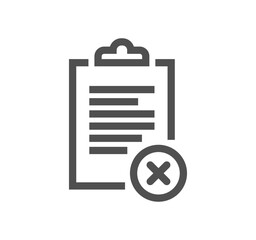 Poster - Clipboard related icon outline and linear vector.
