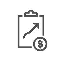 Poster - Clipboard related icon outline and linear vector.
