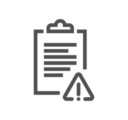 Poster - Clipboard related icon outline and linear vector.
