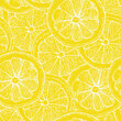 © yanushkov - Tropical seamless pattern with Lemons isolated on background. Design for textile, wrapping paper, wallpaper.