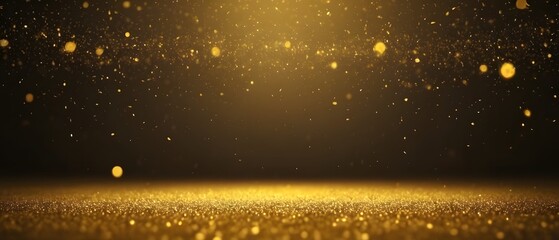 Wall Mural - Yellow particles background image
