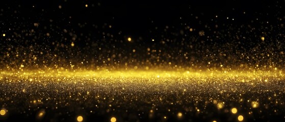 Wall Mural - Yellow particles background image
