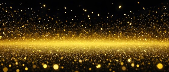 Wall Mural - Yellow particles background image
