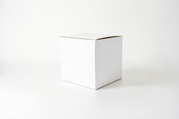 Poster - White cardboard box isolated on white background