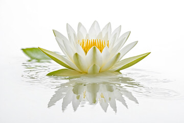 White Water Lily Flower in Water