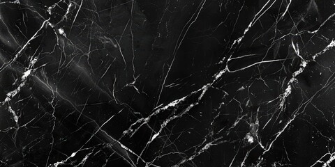 Poster - Black Marble with White Veins