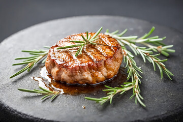 Canvas Print - Grilled Steak with Rosemary