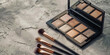 © Lidok_L - A makeup palette with a brush on top of it