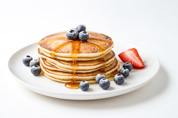 Sticker - Stack of Pancakes with Syrup and Berries