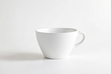 Sticker - White Ceramic Mug on a White Background