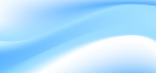 Fototapete - Flowing Fluffy Cloudscape artwork. Blue and white abstract gradient background. Blue sky with fluff clouds. Vector Illustration. 