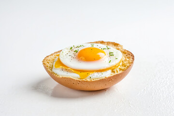 Wall Mural - Sunny Side Up Egg on a Crusty Roll