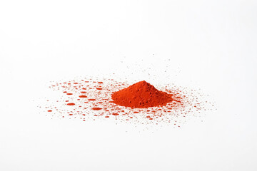 Wall Mural - Red Powder on White Background