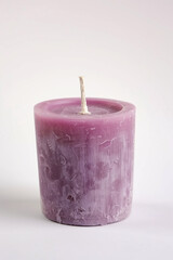 Poster - Artisan candle on a white background. Created with Generative AI technology.