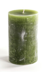 Poster - Artisan candle on a white background. Created with Generative AI technology.