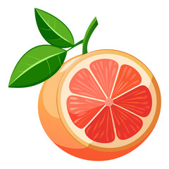 Wall Mural - grapefruit with leaves