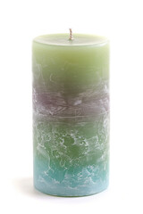Poster - Artisan candle on a white background. Created with Generative AI technology.