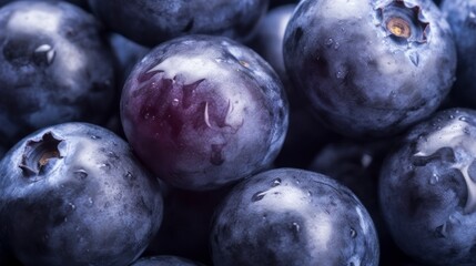 Wall Mural - Blueberry background. Macro shot of fresh blueberries. Healthy food concept.