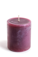 Poster - Artisan candle on a white background. Created with Generative AI technology.