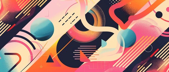 Poster - Geometric shapes and subtle patterns in harmony