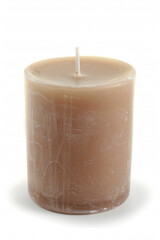 Poster - Artisan candle on a white background. Created with Generative AI technology.