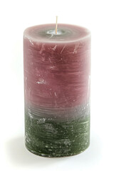 Poster - Artisan candle on a white background. Created with Generative AI technology.