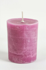Poster - Artisan candle on a white background. Created with Generative AI technology.