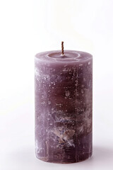 Poster - Artisan candle on a white background. Created with Generative AI technology.