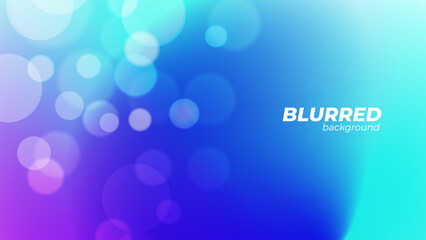 Aufkleber - Blurred background with bokeh lights. Abstract light effect. Defocused circle shapes. Vector illustration.