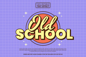 Aufkleber - Editable text effect Old school 3d cartoon template style modern premium vector