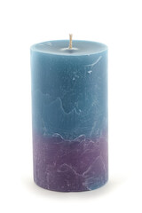 Poster - Artisan candle on a white background. Created with Generative AI technology.