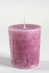 Poster - Artisan candle on a white background. Created with Generative AI technology.