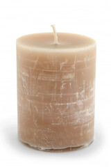Poster - Artisan candle on a white background. Created with Generative AI technology.