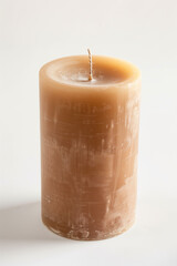 Poster - Artisan candle on a white background. Created with Generative AI technology.