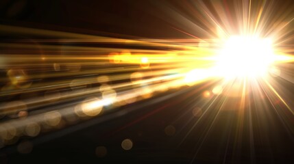 A close up of a bright light shining through some blurry background, AI