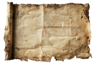 Poster - A close-up view of an old piece of paper with visible stains