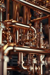 Poster - A detailed view of a group of pipes, great for illustrations and diagrams