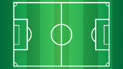 Poster - Pixel art,Soccer field graphic design with green	