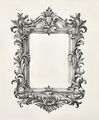 Wall Mural - pencil sketch rectangular frame