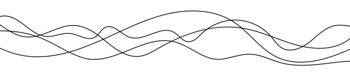 Thin curved wavy lines