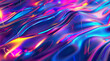 © muhammadarslan - Colorful holographic abstract, neon rainbow, iridescent texture, liquid metal, wavy lines, hologram background, colorful, wallpaper, color, design, fractal, pattern, illustration, art, light, texture