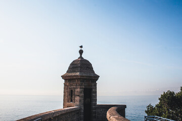 Wall Mural - View of the old city walls of the Principality of Monaco on the Cote D'Azur