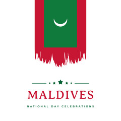 Wall Mural - Maldives flag element. Maldives independence day graphics template.