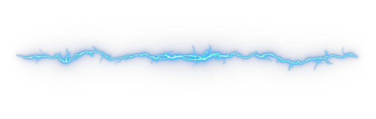 Poster - Cut out electric spark lighting on transparent backgrounds effect 3d render png
