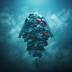 Clothes donation concept for diseased people Generative Ai 