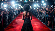 © Kondor83 - African American actress on red carpet, high society event or movie festival, moment of fame