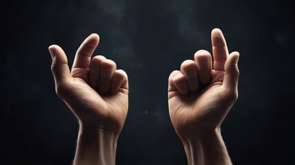 illustration of Raised hands fist on dark abstract background. Human rights and freedom concept focus background with copy space. Raised fist against Background. Social justice Protest, demonstration.