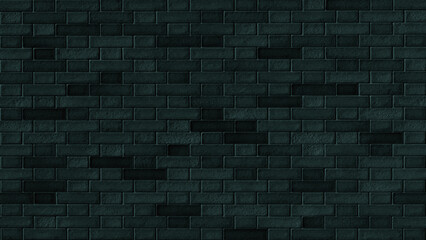 Wall Mural - Brick pattern dark green for interior floor and wall materials