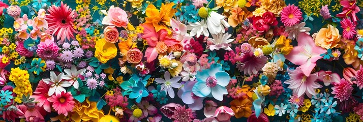 Poster - Abundant Floral Tapestry A Vibrant Mosaic of Nature s Bounty