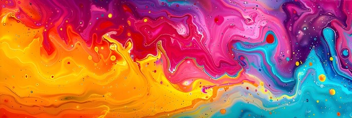 Leinwandbilder - Captivating Chromatic Confluence A Mesmerizing of Color Motion and Imagination